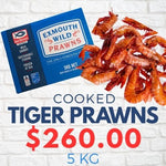 Load image into Gallery viewer, Jumbo U8 Cooked Tiger Prawns 5KG
